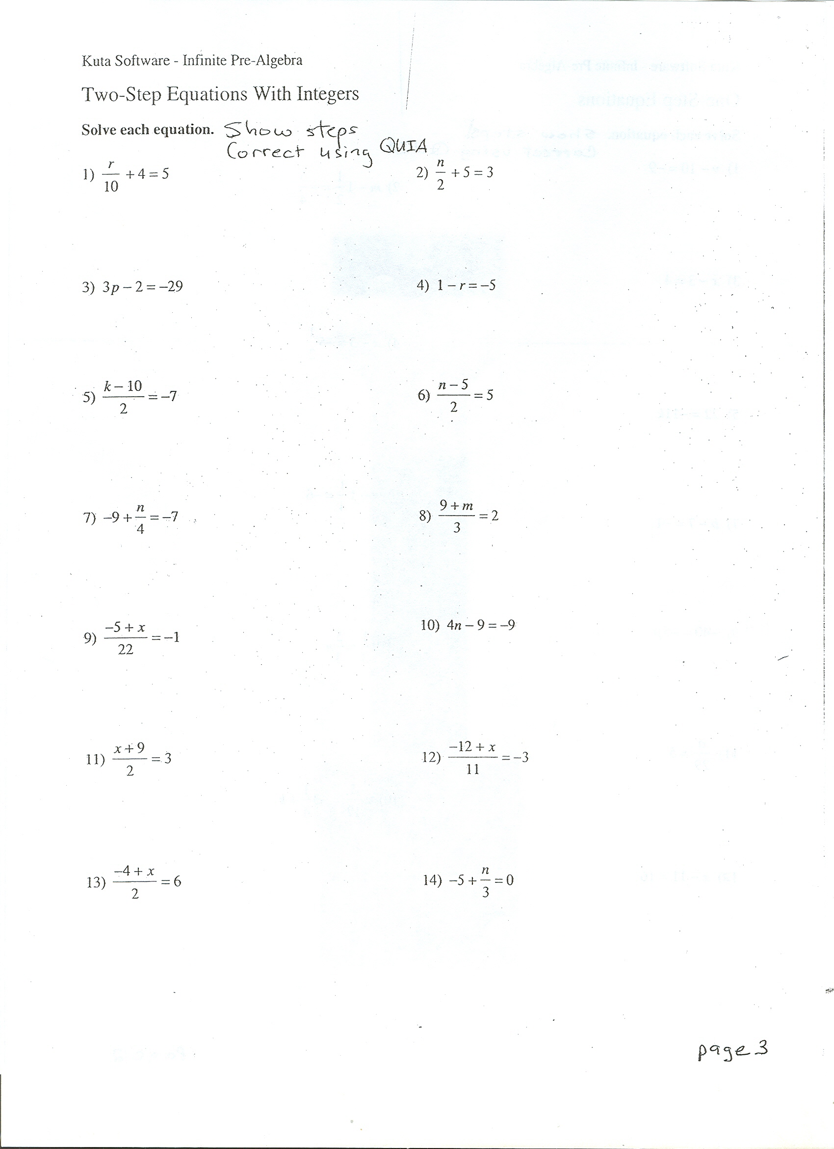 Linear Equations 7th Grade Math